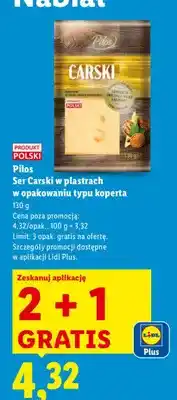 Lidl Ser carski w plastrach w opakowaniu typu koperta oferta