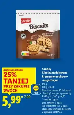 Lidl Ciastka nadziewane kremem orzechowo-nugatowym oferta