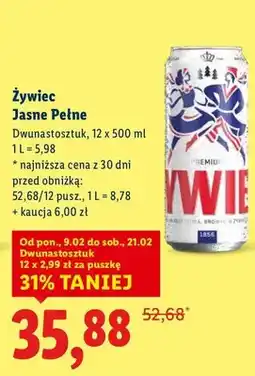 Lidl Piwo Jasne Pełne Dwunastosztuk oferta