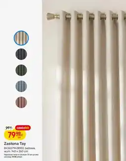 Castorama Zasłona Tay beżowa wym. 140 x 260 cm oferta