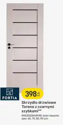 Castorama Skrzydło drzwiowe Toreno z czarnymi szybkami oferta