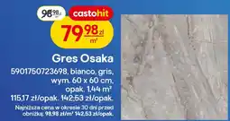 Castorama Gres Osaka bianco, gris oferta
