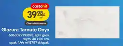 Castorama Glazura Taroute Onyx light grey 30x60cm oferta