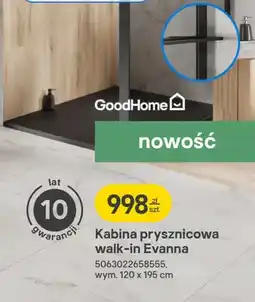 Castorama Kabina prysznicowa walk-in Evanna oferta