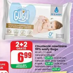 Dino Chusteczki nawilżane 99% wody Gugu oferta