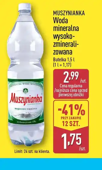 ALDI Muszynianka Woda mineralna oferta
