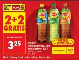 Biedronka Napój niegazowany Ice Tea Lipton, 1,5 l oferta