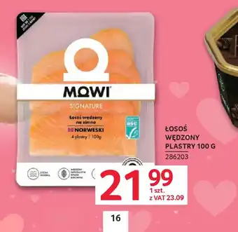 Selgros MOWI Losoś wędzony plastry oferta