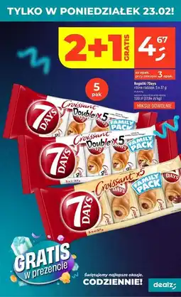 Dealz Croissanty z nadzieniem o smaku kakaowym 7 Days oferta