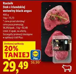 Lidl Rzeźnik Stek z irlandzkiej wołowiny black angus oferta