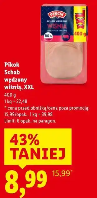 Lidl Pikok Schab wędzony wiśnią, XXL oferta