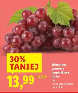 Lidl Winogrona czerwone bezpestkowe, luzem oferta