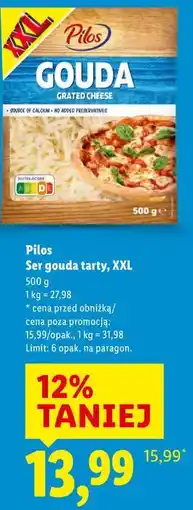 Lidl Pilos Ser gouda tarty, XXL oferta