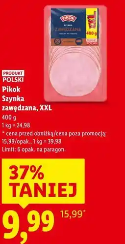 Lidl Pikok Szynka zawędzana, XXL oferta