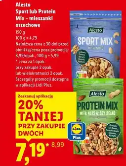 Lidl Alesto Sport lub Protein Mix - mieszanki orzechowe oferta