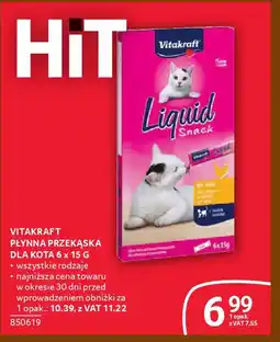 Selgros Vitakraft Płynna przekąska dla kota oferta