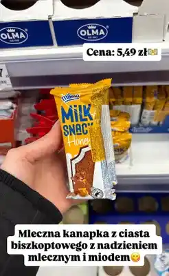 Dino Mleczna kanapka z nadzieniem mlecznym i miodem oferta