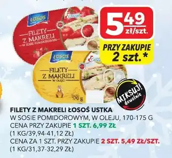Filety z makreli Łosoś Ustka w sosie pomidorowym, w oleju
