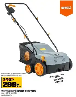 OBI Wertykulator i aerator elektryczny moc 1400 W, kosz oferta