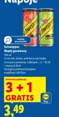 Lidl Napój gazowany citrus mix 3+1 GRATIS oferta