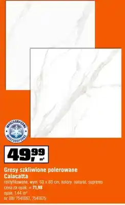 OBI Gresy szkliwione polerowane Calacatta oferta