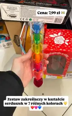 Dino Zestaw zakreślaczy w kształcie serc 7 szt oferta