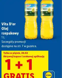 Lidl Vita D'or Olej rzepakowy oferta