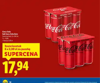 Coca-Cola lub Coca-Cola Zero