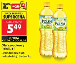 Biedronka Polski Olej rzepakowy oferta