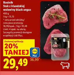 Lidl Stek z irlandzkiej wołowiny Black Angus oferta