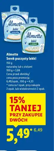 Lidl Almette Serek puszysty lekki oferta
