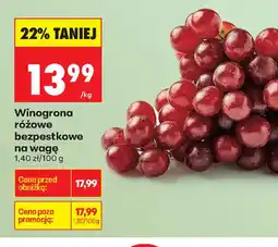 Biedronka Winogrona różowe bezpestkowe oferta