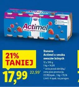 Lidl Danone Actimel owoce leśne oferta