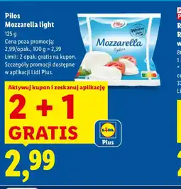 Lidl Pilos Mozzarella light oferta