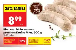 Biedronka Kraina Mięs Kiełbasa biała surowa oferta