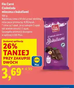 Lidl Fin Carré Czekolada mleczna z bakaliami oferta