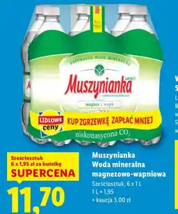 Lidl Muszynianka Woda mineralna magnezowo-wapniowa oferta