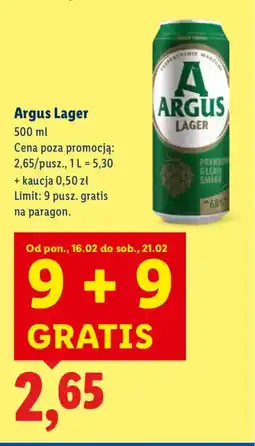Lidl Argus Lager oferta