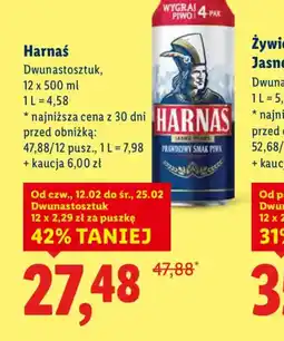 Lidl Harnaś piwo oferta