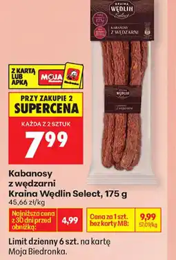 Biedronka Kraina Wędlin Kabanosy z wędzarni oferta