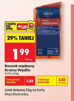 Biedronka Kraina Wędlin Boczek wędzony oferta