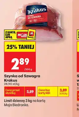 Biedronka Krakus Szynka od Szwagra oferta