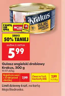 Biedronka Krakus Gulasz angielski oferta