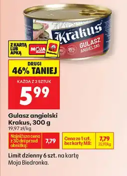 Biedronka Krakus Gulasz angielski oferta