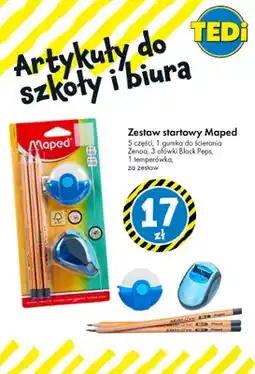 Tedi Zestaw startowy 5 części, 1 gumka do ścierania Zenoa, 3 ołówki Black Peps, 1 temperówka oferta