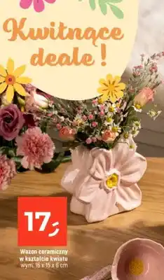 Dealz Wazon ceramiczny w kształcie kwiatu oferta