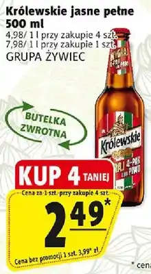 Prim Market Królewskie jasne pełne piwo 500ml przy zakupie 4 szt oferta