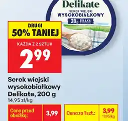 Biedronka Delikate Serek wiejski wysokobiałkowy oferta