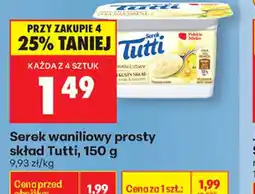 Biedronka Tutti serek waniliowy prosty oferta