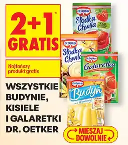 Biedronka Dr. Oetker budynie, kisiele i galaretki oferta